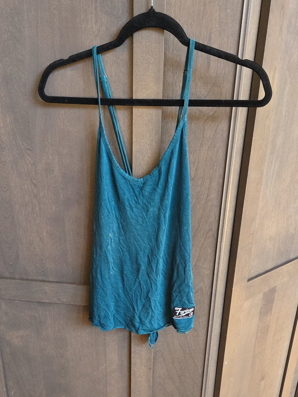 Affliction Teal Tie-Front Camisole Tank
